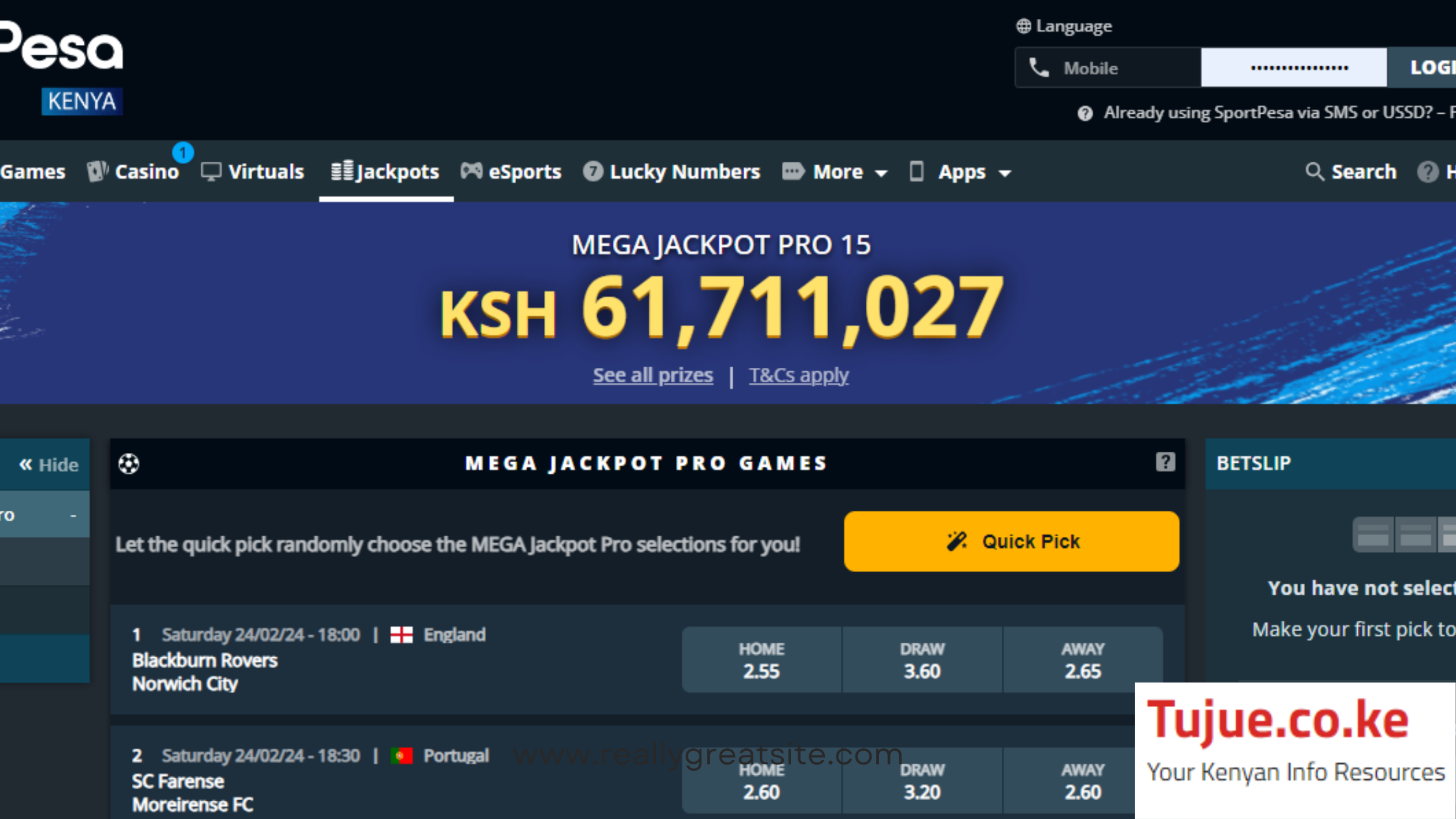 Sportpesa Mega Jackpot