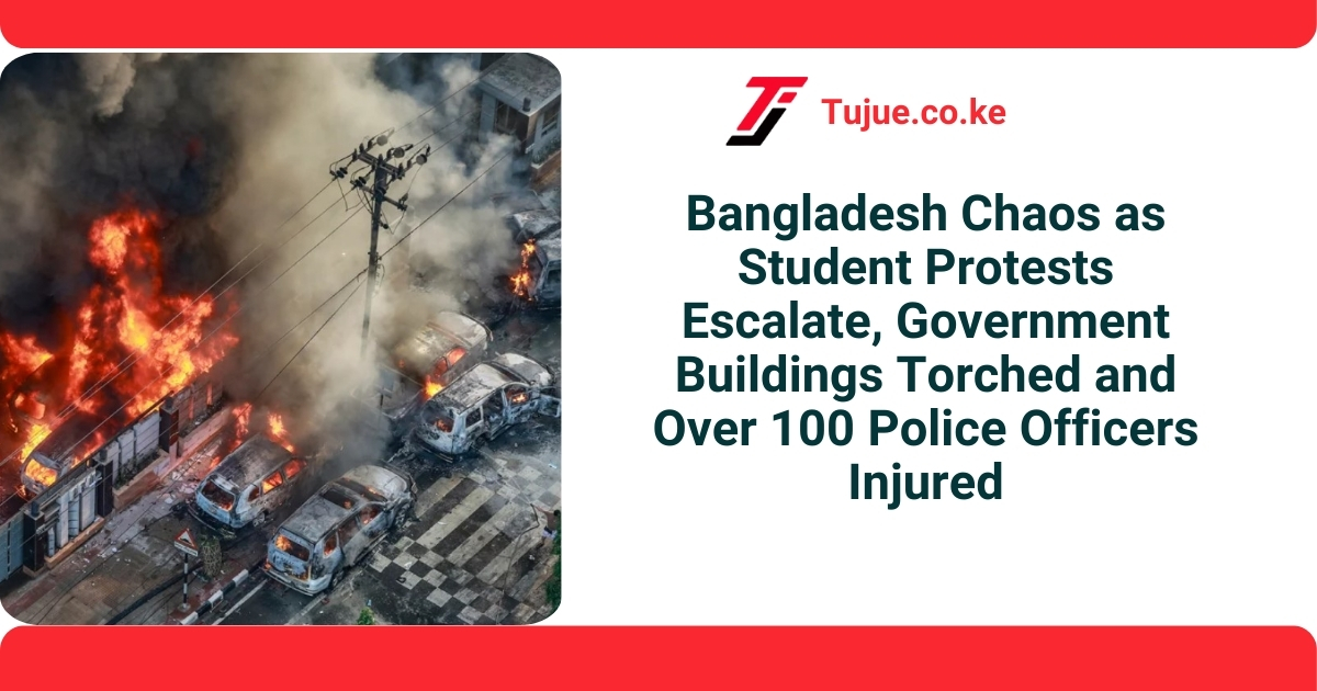 Bangladesh Chaos as Student Protests Escalate, Government Buildings Torched and Over 100 Police Officers Injured