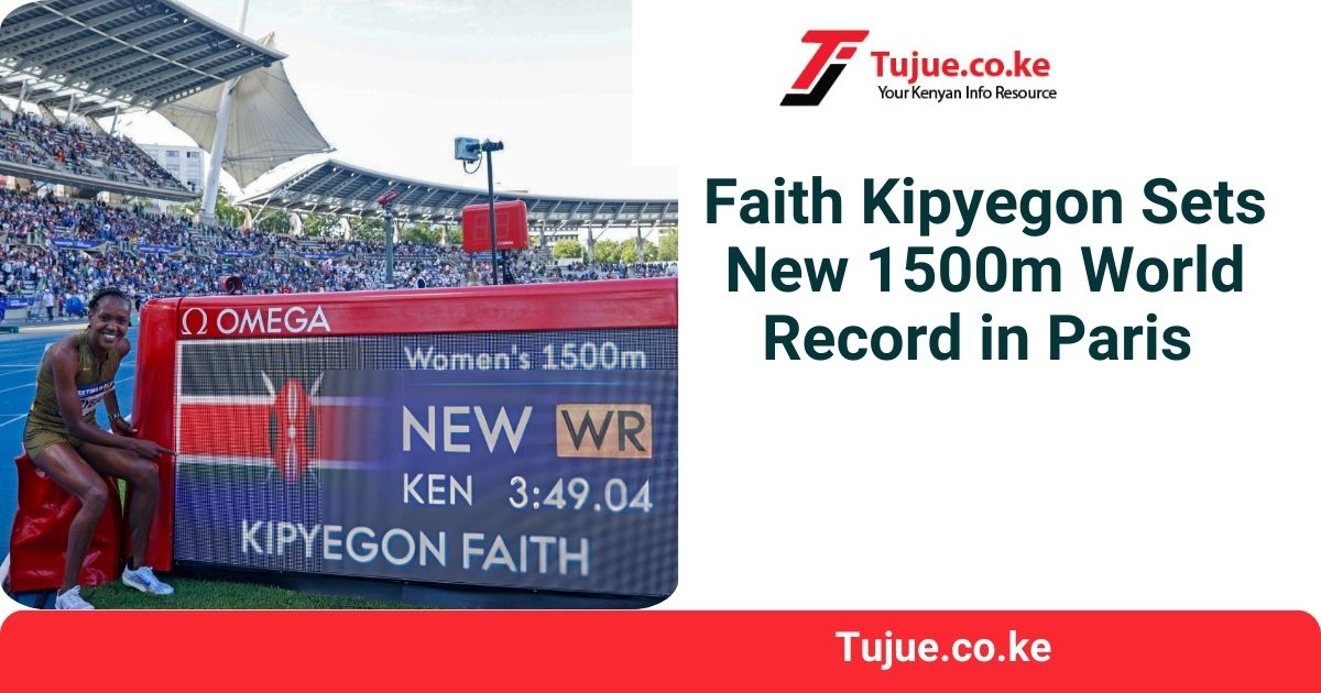 Faith Kipyegon Sets New 1500m World Record in Paris