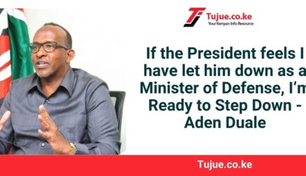 If the President feels I have let him down as a Minister of Defense, I’m Ready to Step Down – Aden Duale