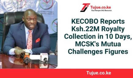 KECOBO Reports Ksh.22M Royalty Collection in 10 Days, MCSK’s Mutua Challenges Figures