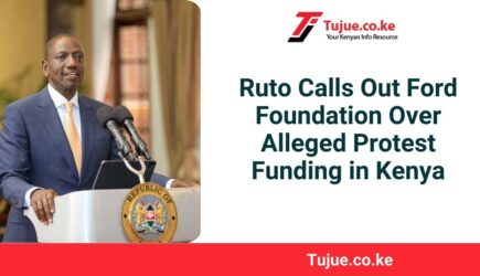 Ruto Calls Out Ford Foundation Over Alleged Protest Funding in Kenya