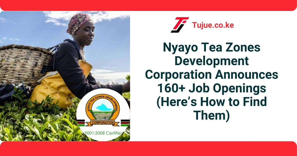 Nyayo Tea Zones Development Corporation Announces 160+ Job Openings