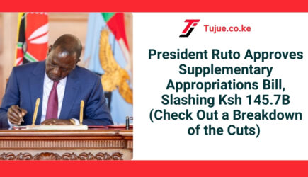 President Ruto Approves Supplementary Appropriations Bill, Slashing Ksh 145.7B 