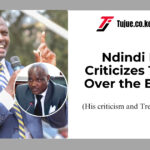 Ndindi Nyoro Criticizes Treasury Over the Economy