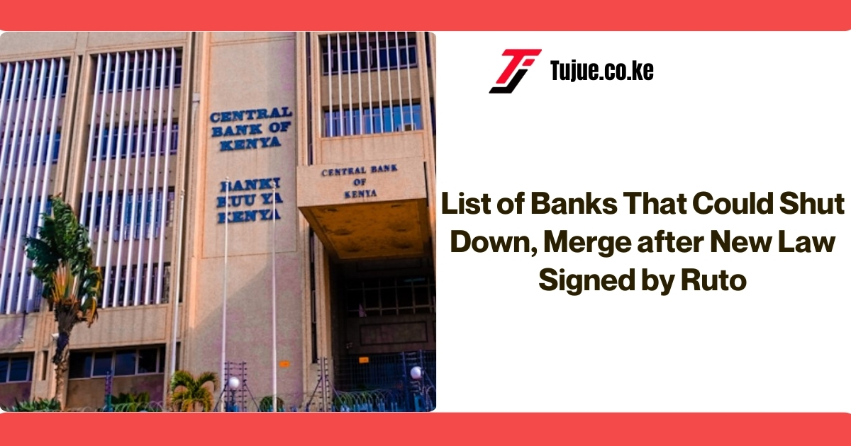 List of Banks That Could Shut Down, Merge after New Law Signed by Ruto