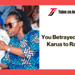 You Betrayed Me - Martha Karua to Raila Odinga