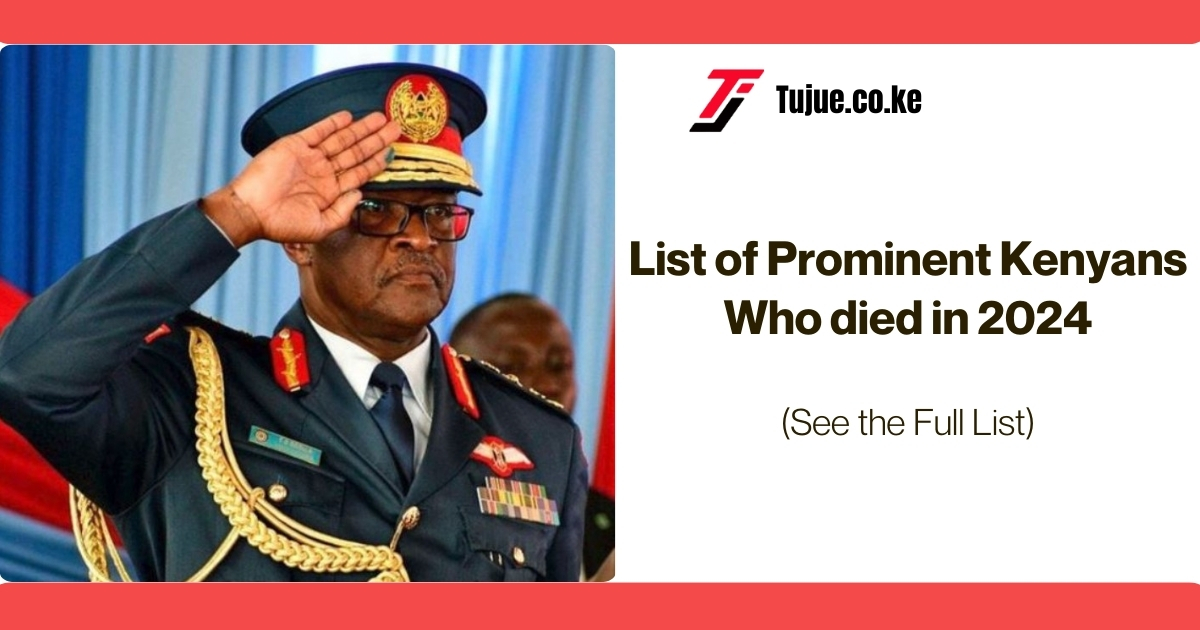 List of Prominent Kenyans Who died in 2024