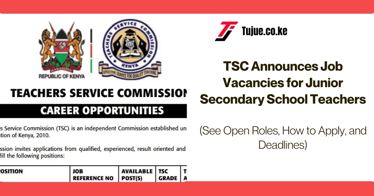 TSC Announces Job Vacancies for Junior Secondary School Teachers