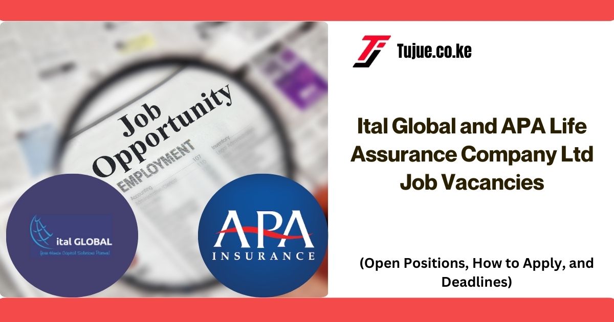 Ital Global and APA Life Assurance Company Ltd Job Vacancies