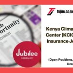 Kenya Climate Innovation Center (KCIC) and Jubilee Insurance Job Vacancies